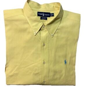 Ralph Lauren BLAKE Men's Down Shirt XXL - 2XL Yellow Long Sleeve